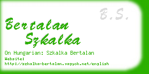 bertalan szkalka business card